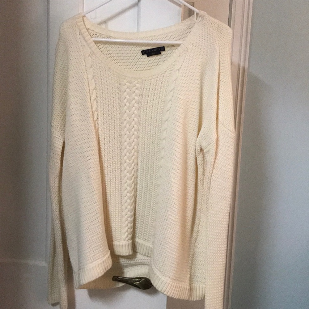 Alice and Olivia cream sweater
